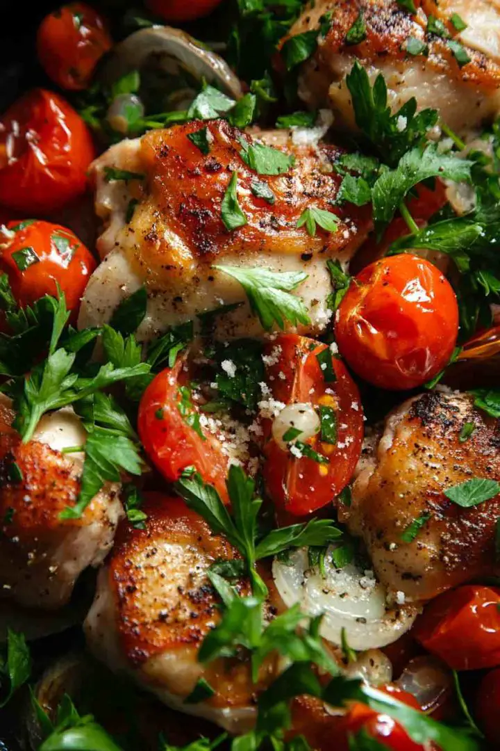 Italian Herb and Tomato Slow Cooker Chicken Thighs