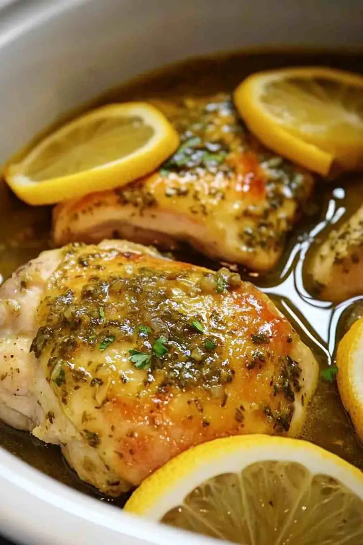 Lemon Herb Boneless Chicken Thighs Slow Cooked to Perfection