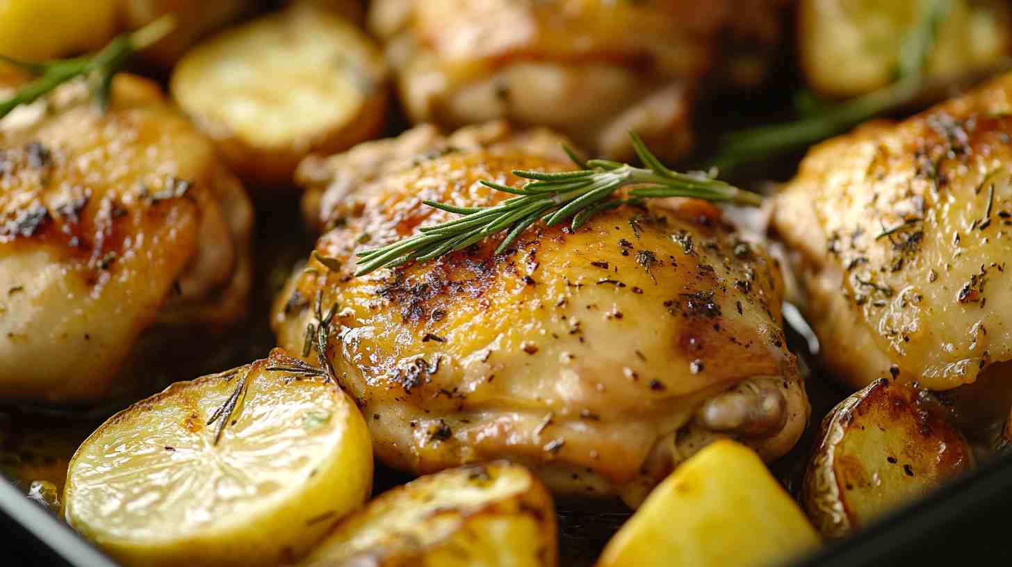 Lemon Herb Boneless Chicken Thighs Slow Cooked to Perfection