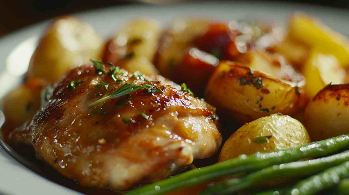 Lemon Herb Slow Cooker Boneless Skinless Chicken Thighs