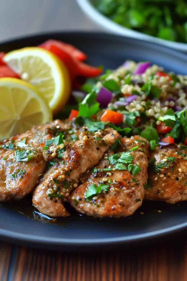 Lemon Herb Slow Cooker Boneless Skinless Chicken Thighs