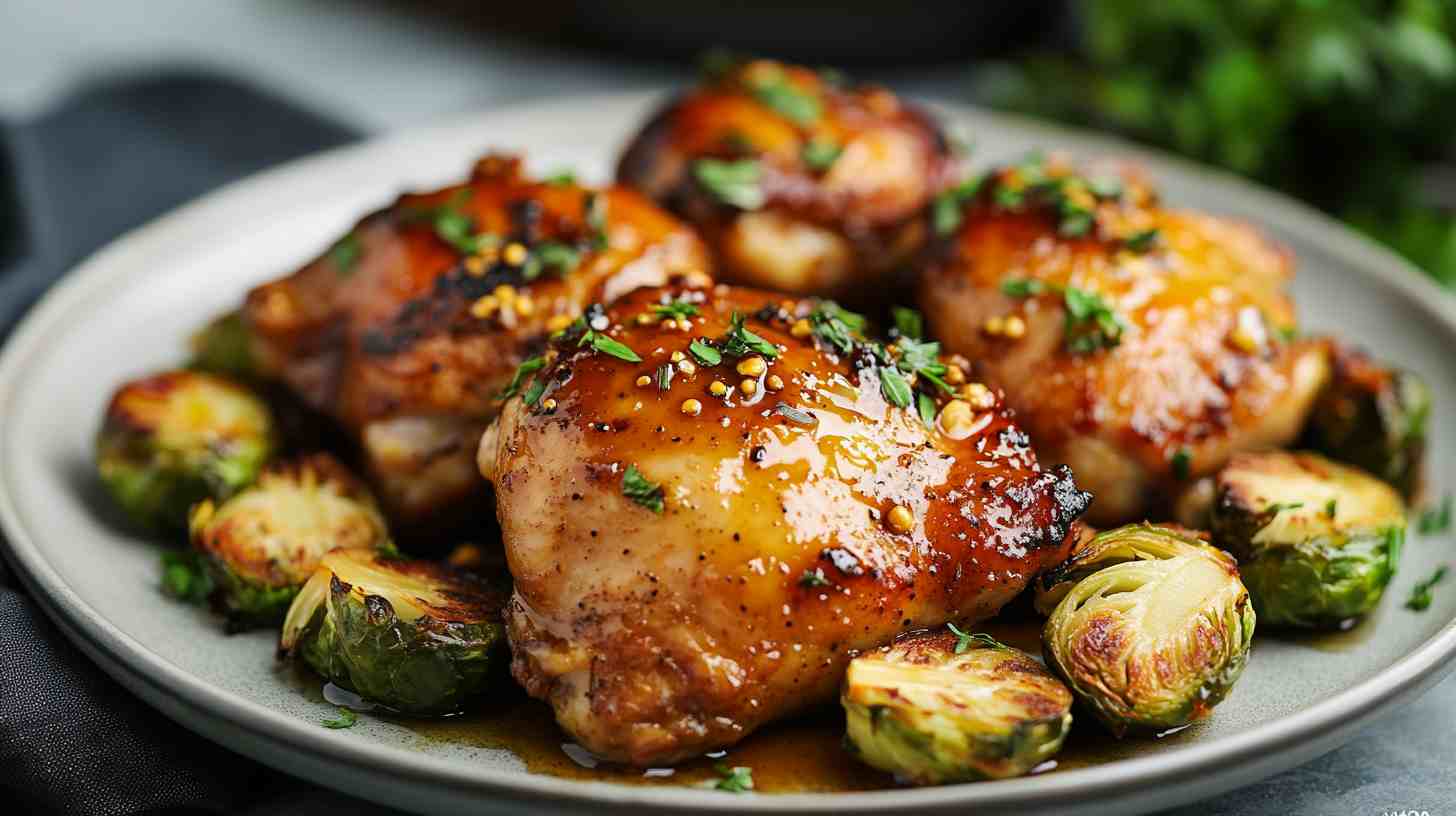 Maple Dijon Glazed Boneless Chicken Thighs (Crock Pot Version)