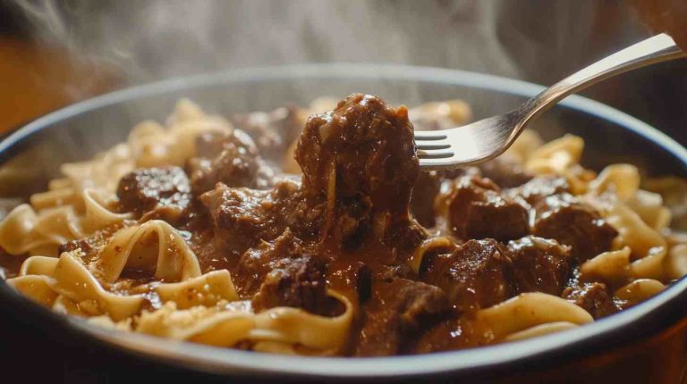 Rich & Creamy Slow Cooker Beef Stroganoff Recipe