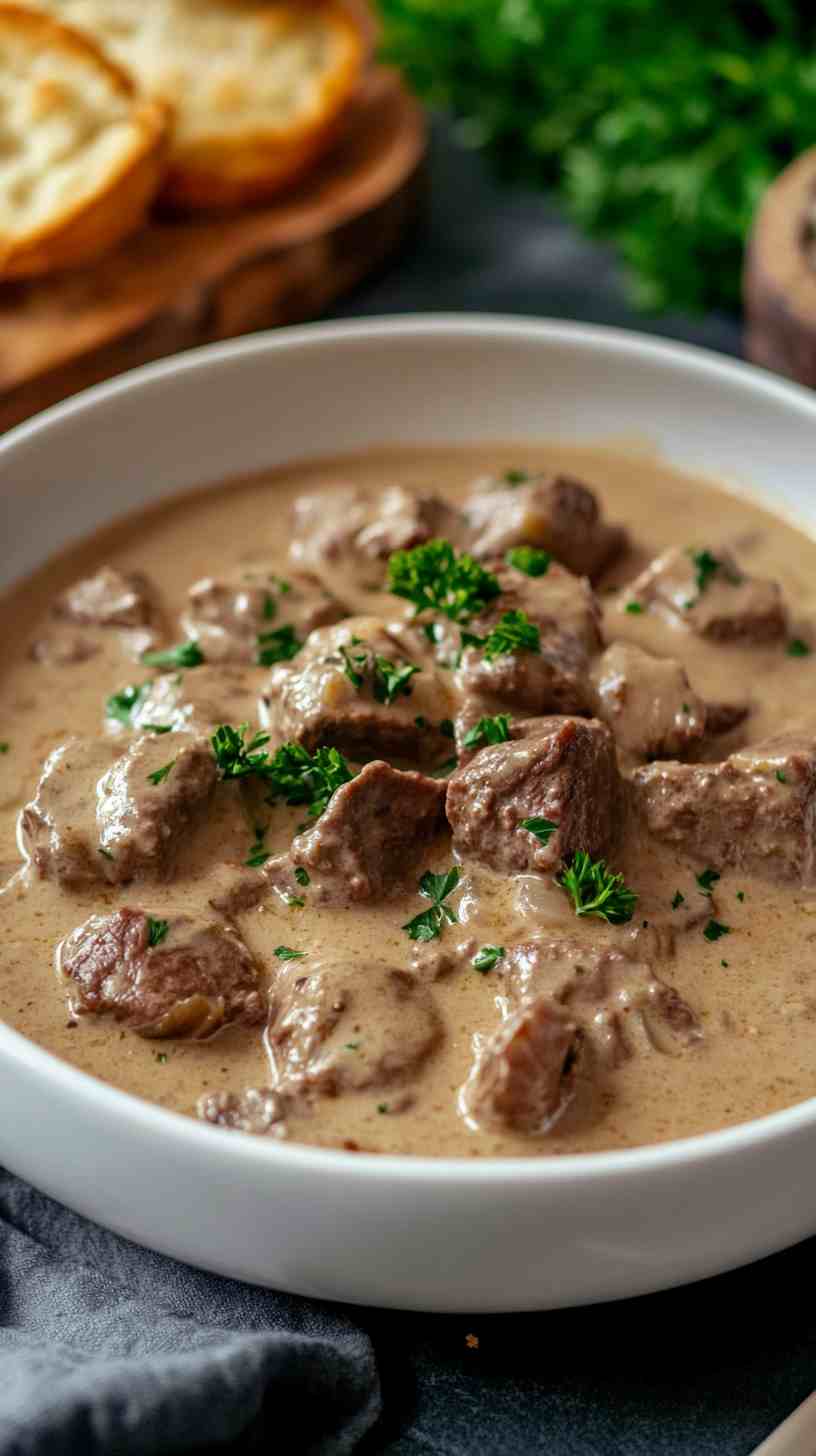 Rich and Creamy Slow Cooker Beef Stroganoff Rich and Creamy Slow Cooker Beef Stroganoff