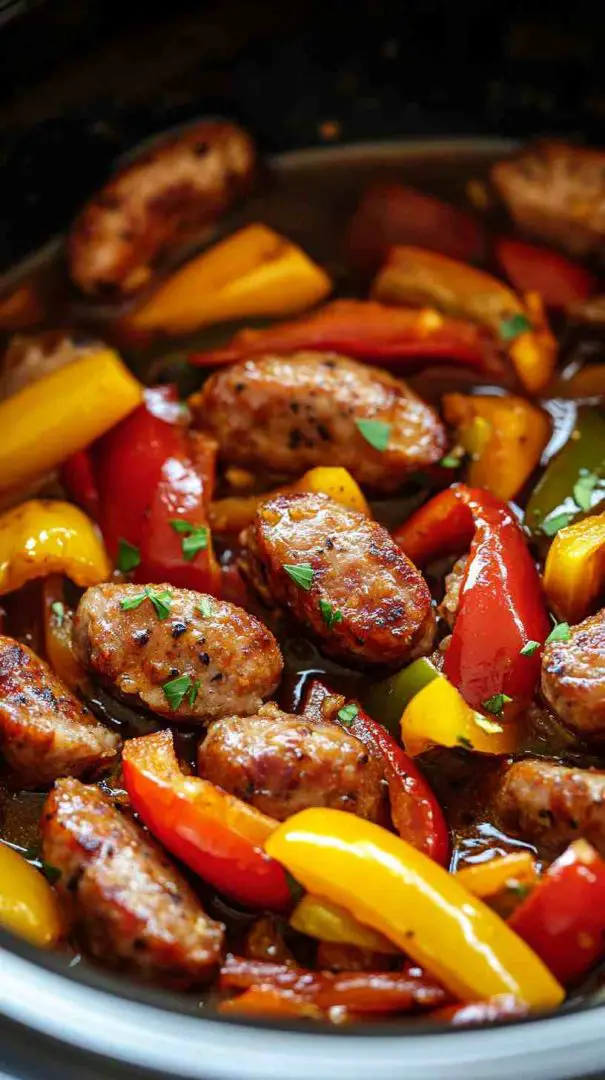 Slow Cooker Sausage and Peppers