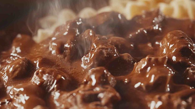 Savory Slow Cooker Beef Stroganoff with a Velvety Sauce