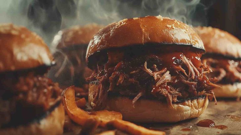 Slow Cooker BBQ Pulled Beef Sandwiches