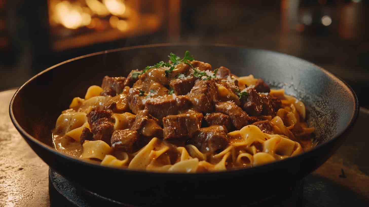 Slow Cooker Simple Beef Stroganoff