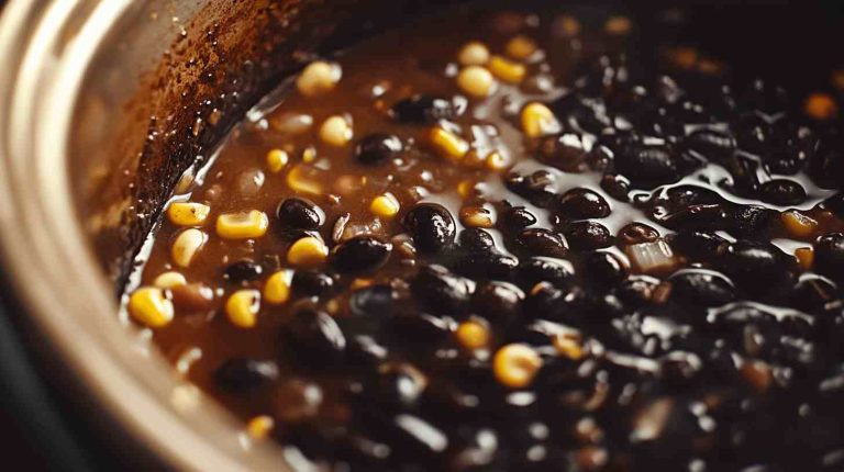 Slow Cooker Black Bean and Corn Soup