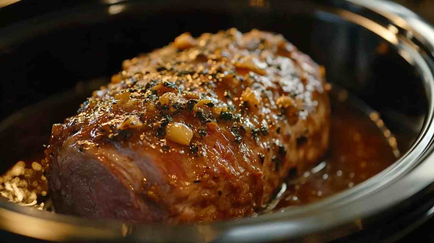 Slow Cooker Brown Sugar and Mustard Pork Loin