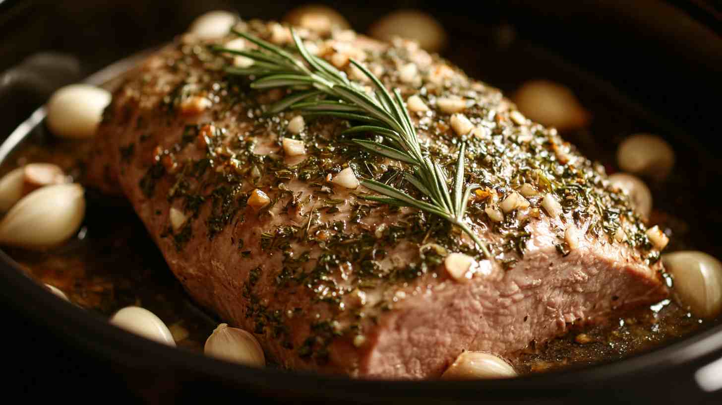 Slow Cooker Herb-Crusted Boneless Pork Loin