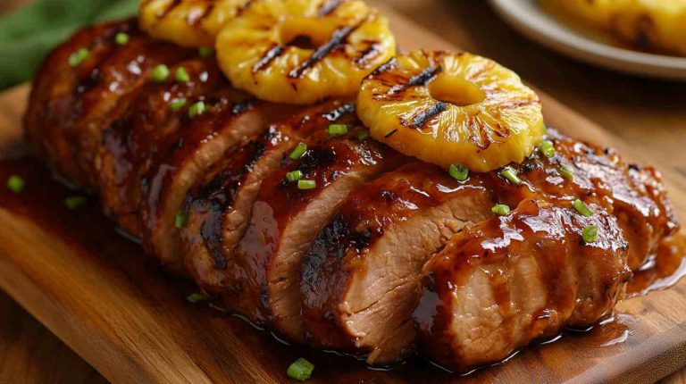 Slow Cooker Pineapple Teriyaki Pork Loin