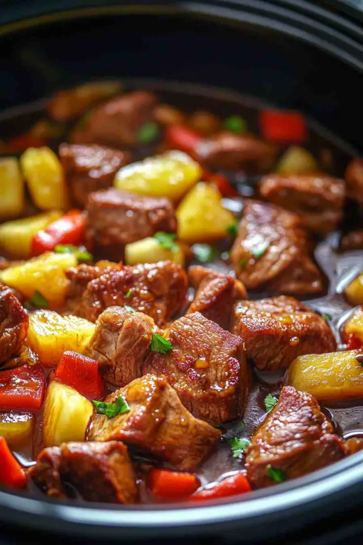 Slow Cooker Pineapple Teriyaki Pork Loin