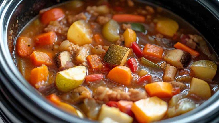 Slow Cooker Vegetable Soup Packed with Flavor & Nutrition