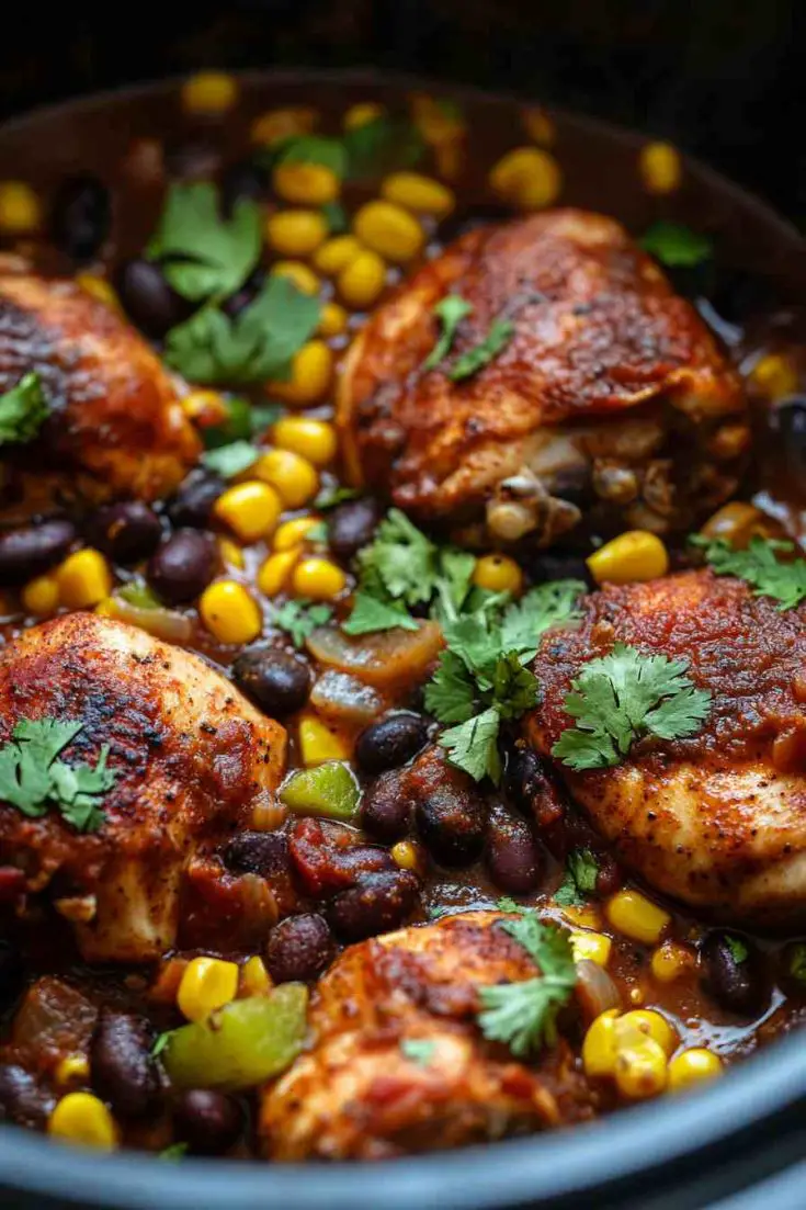 Smoky Chipotle Boneless Chicken Thighs with Black Beans and Corn