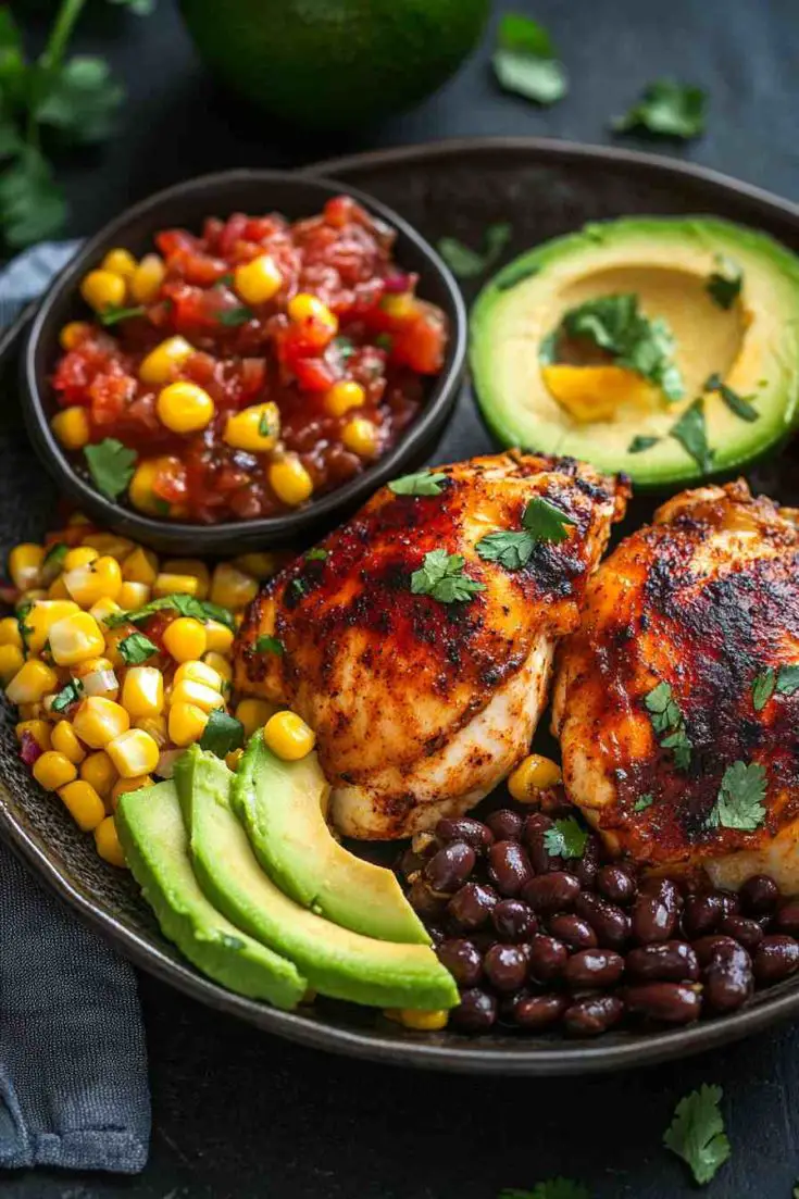 Smoky Chipotle Boneless Chicken Thighs with Black Beans and Corn