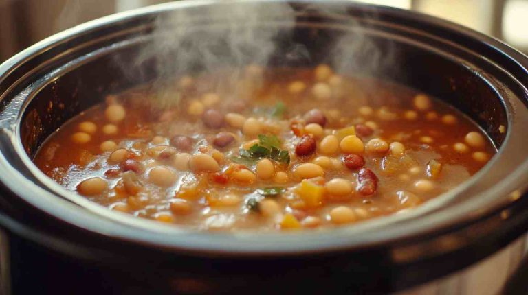 Southwest-Style Slow Cooker Bean Soup