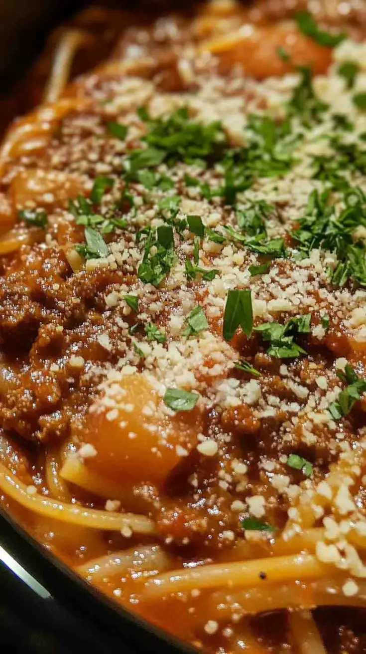 Slow Cooker Spaghetti Bolognese