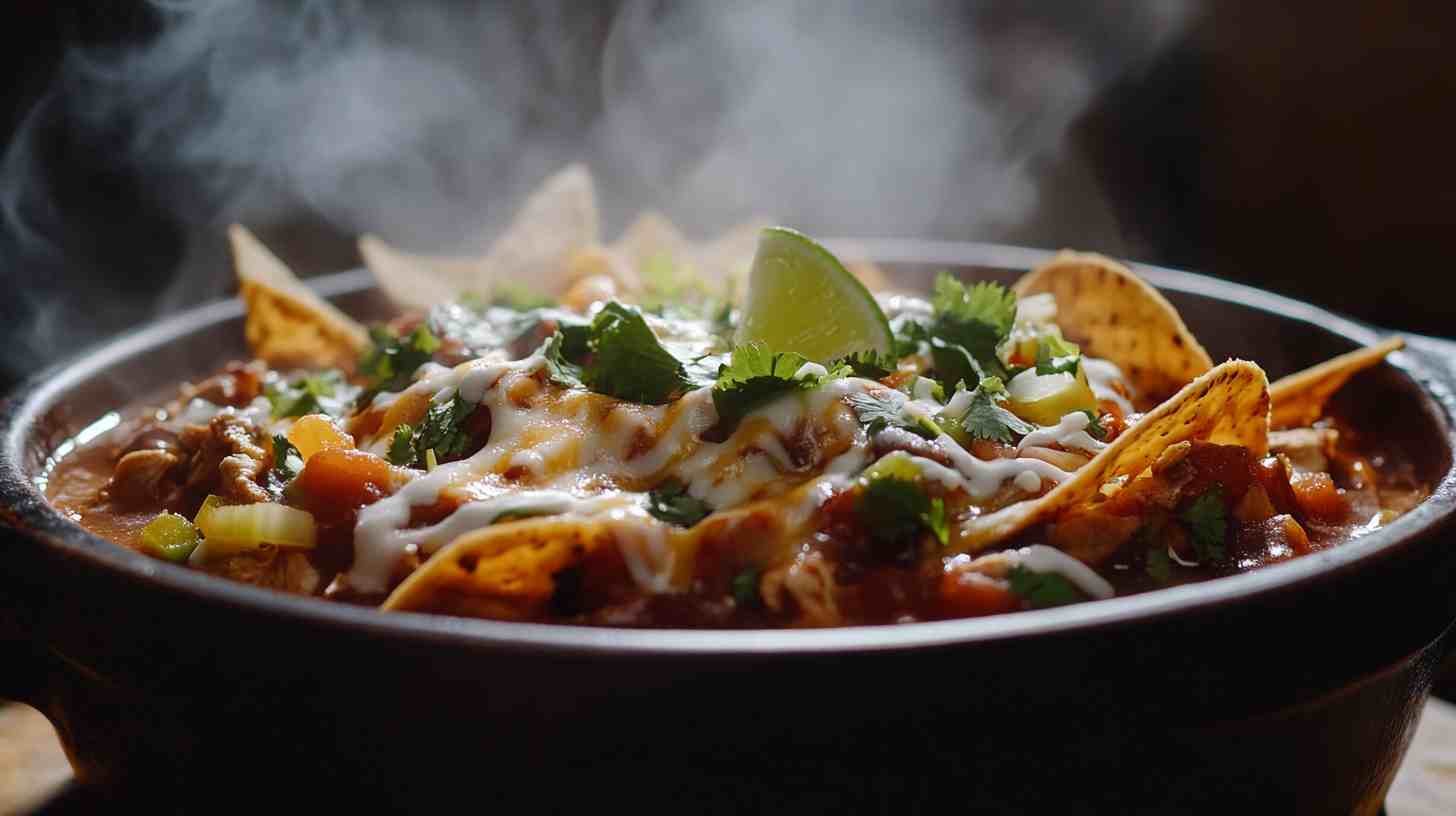 Slow Cooker Spicy Chicken Tortilla Soup