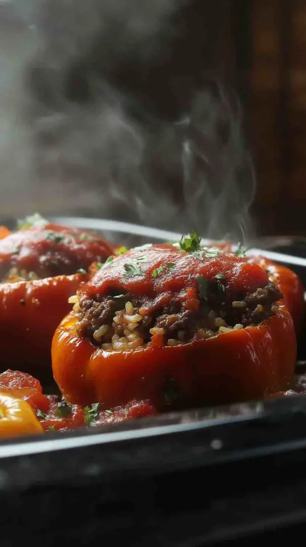 Slow Cooker Stuffed Bell Peppers