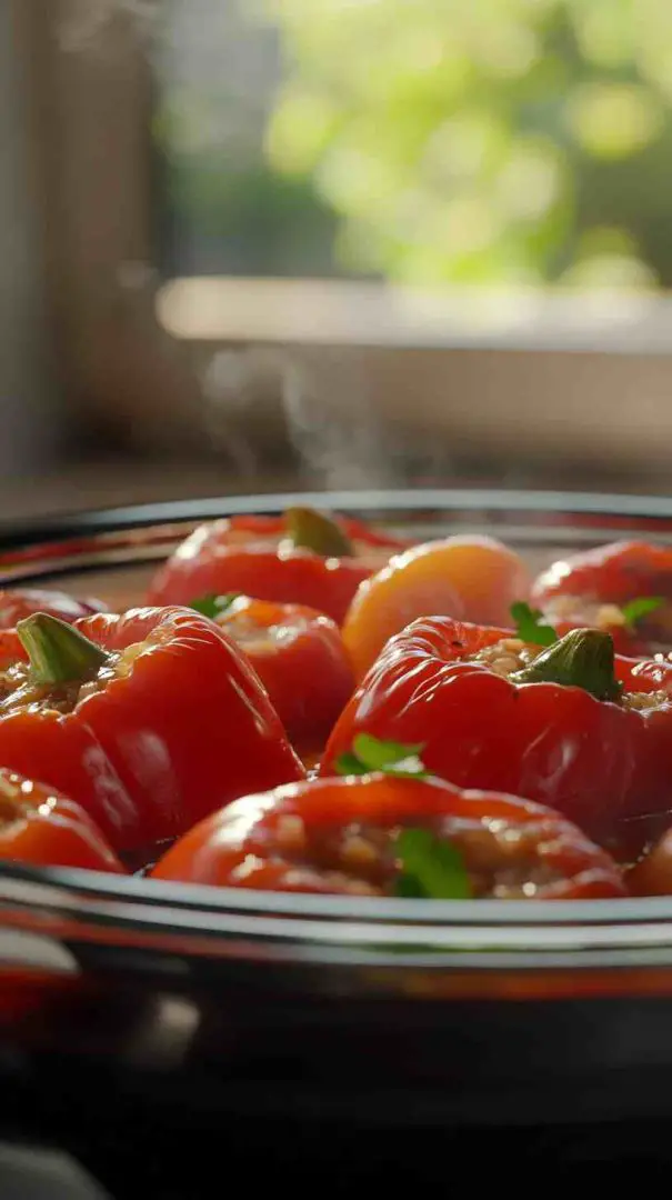 Slow Cooker Stuffed Bell Peppers