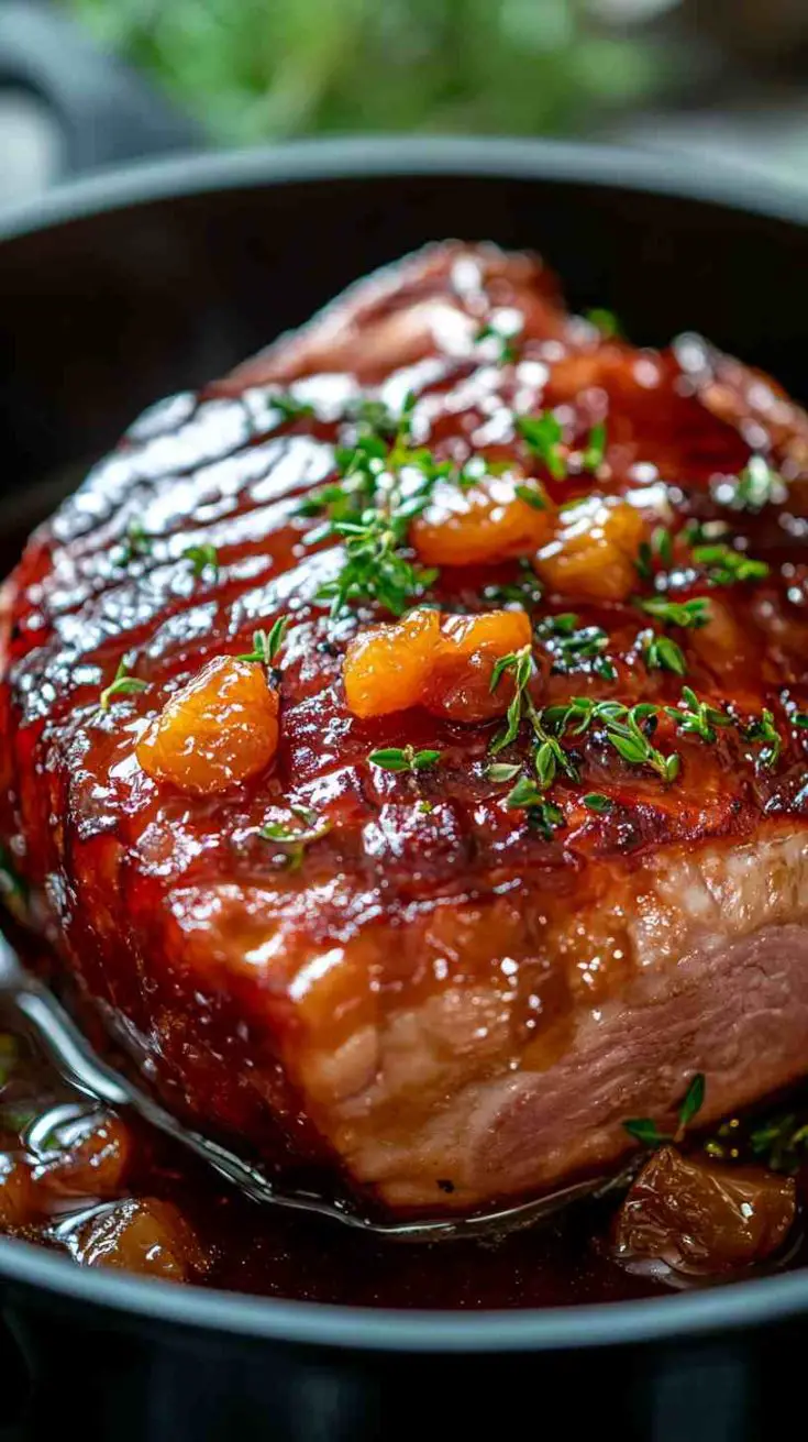 Slow Cooker Sweet Apricot Ham