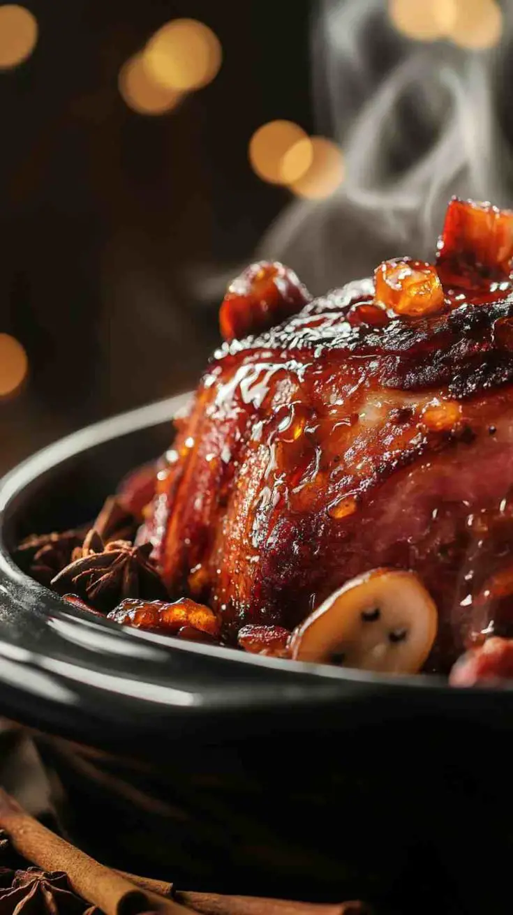 Slow Cooker Sweet Honey Glazed Ham