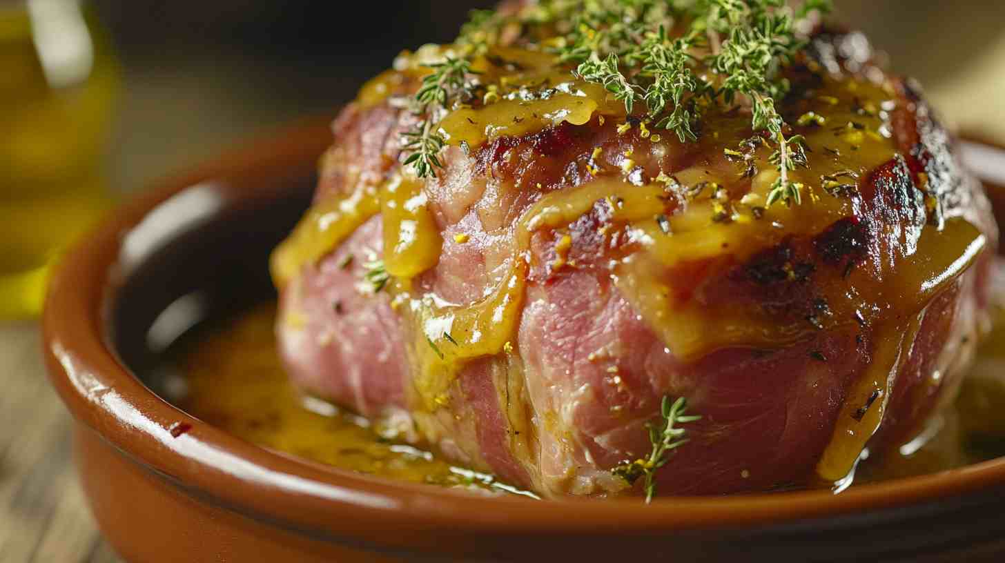 Slow Cooker Tangy Mustard Ham