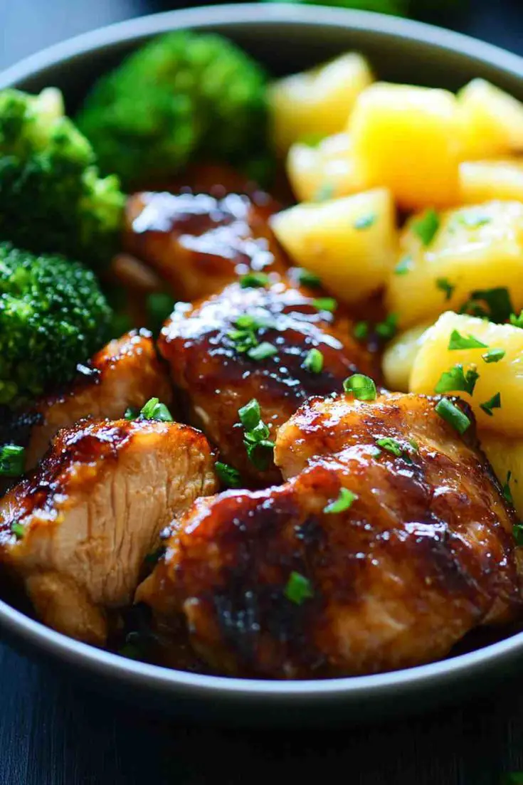 Teriyaki Glazed Crock Pot Chicken Thighs