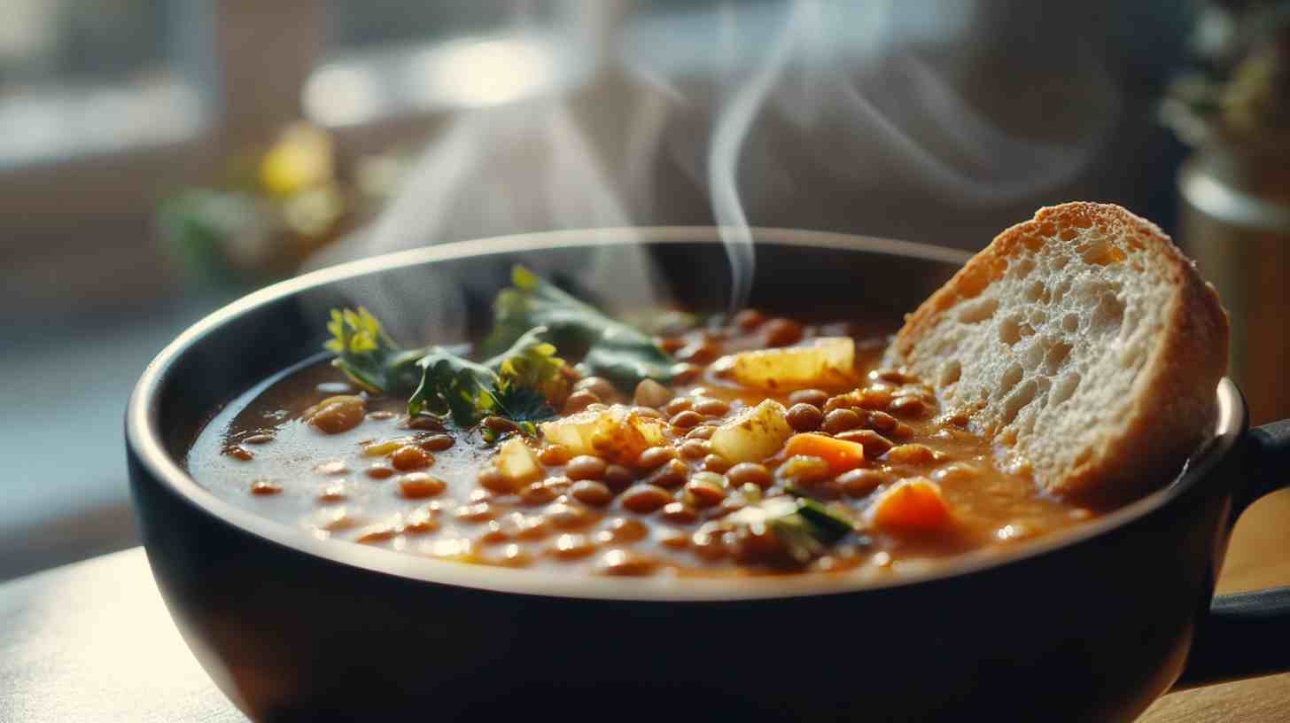 Slow Cooker Vegetarian Lentil Soup