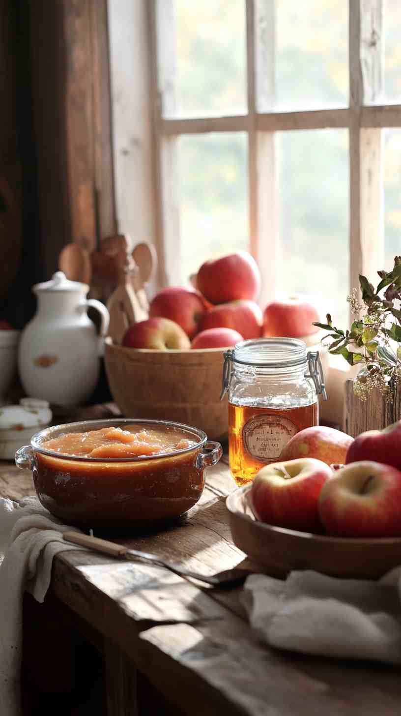 All-Natural Slow Cooker Apple Butter with Maple Syrup