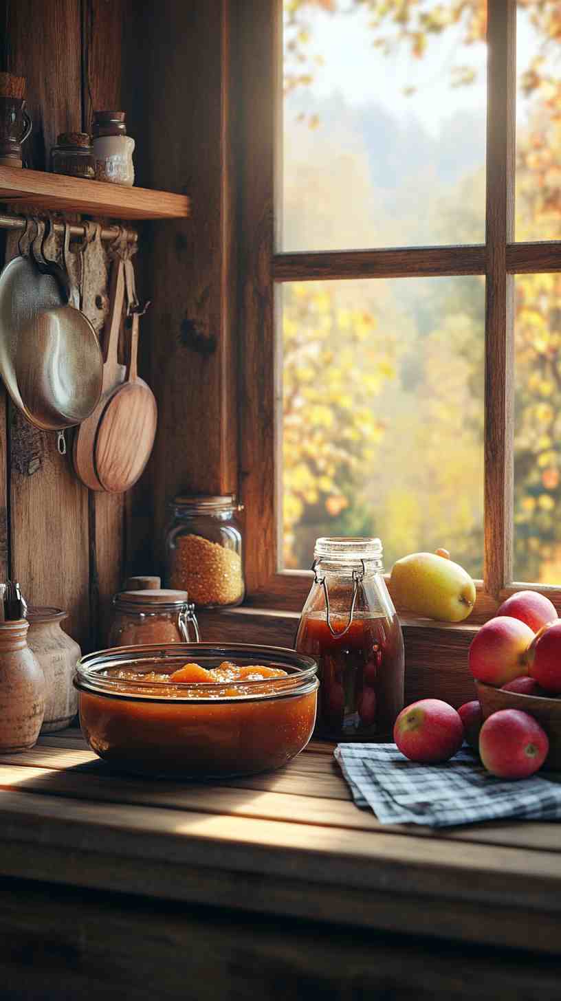 All-Natural Slow Cooker Apple Butter with Maple Syrup