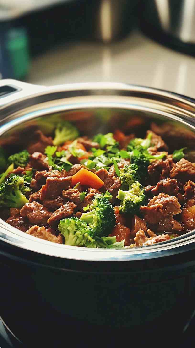 Asian-Inspired Beef and Broccoli in the Slow Cooker