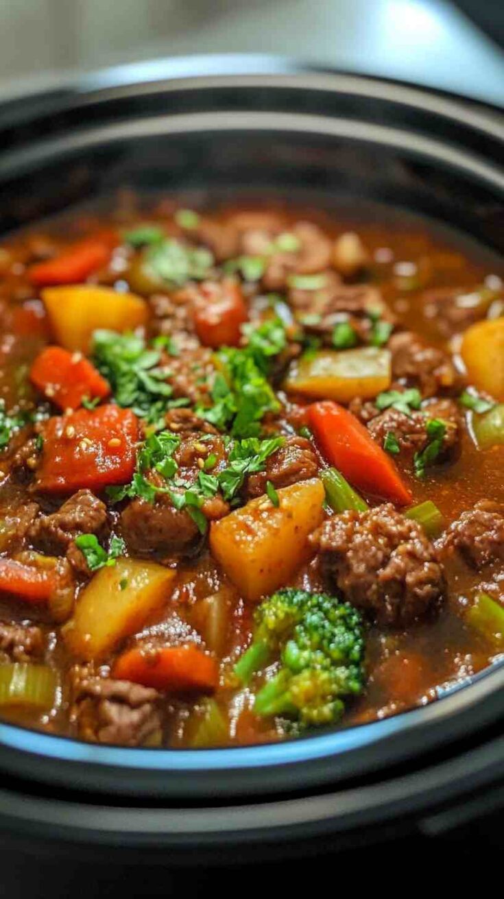 Asian-Inspired Beef and Broccoli in the Slow Cooker