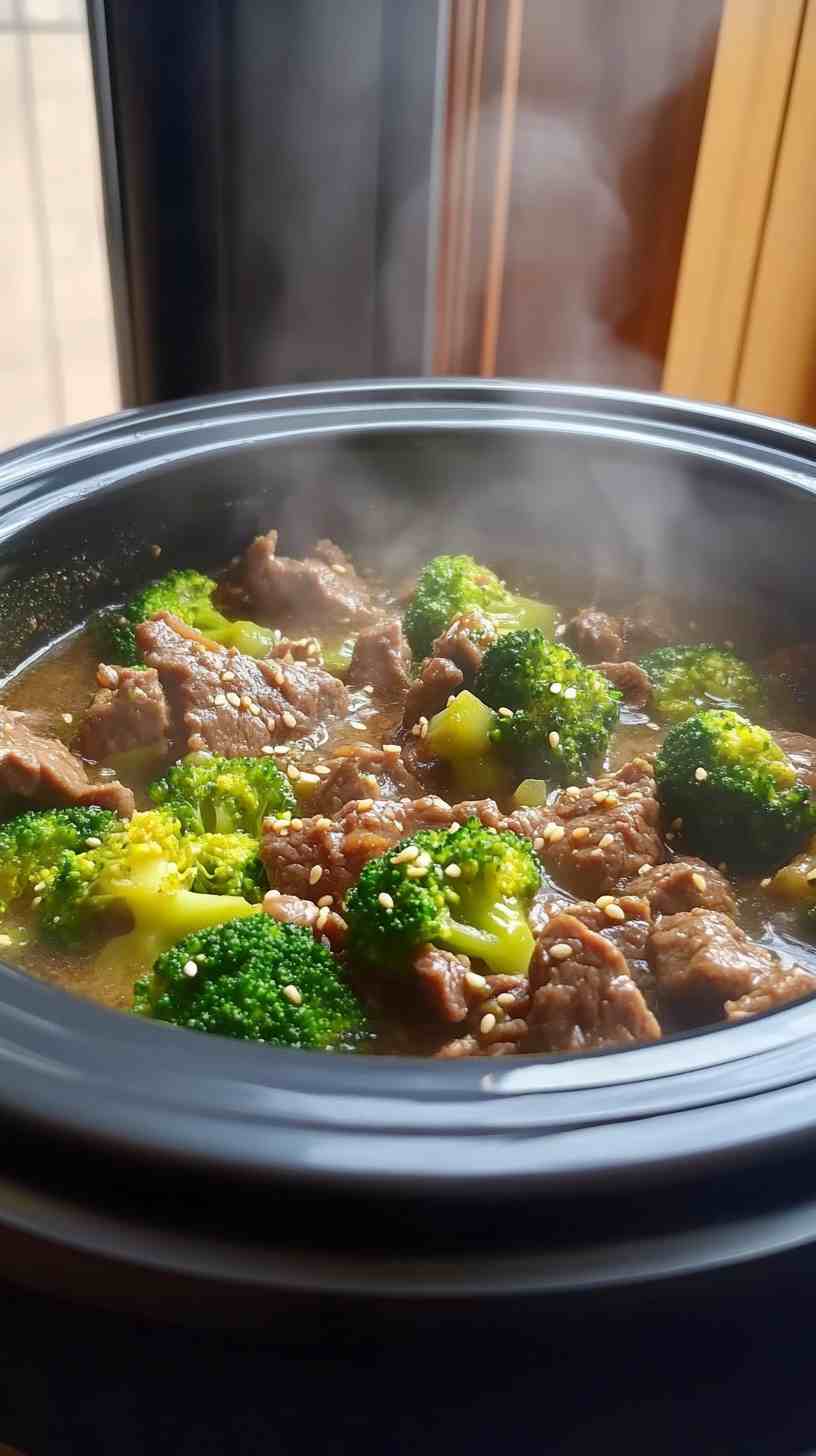 Asian-Inspired Beef and Broccoli in the Slow Cooker
