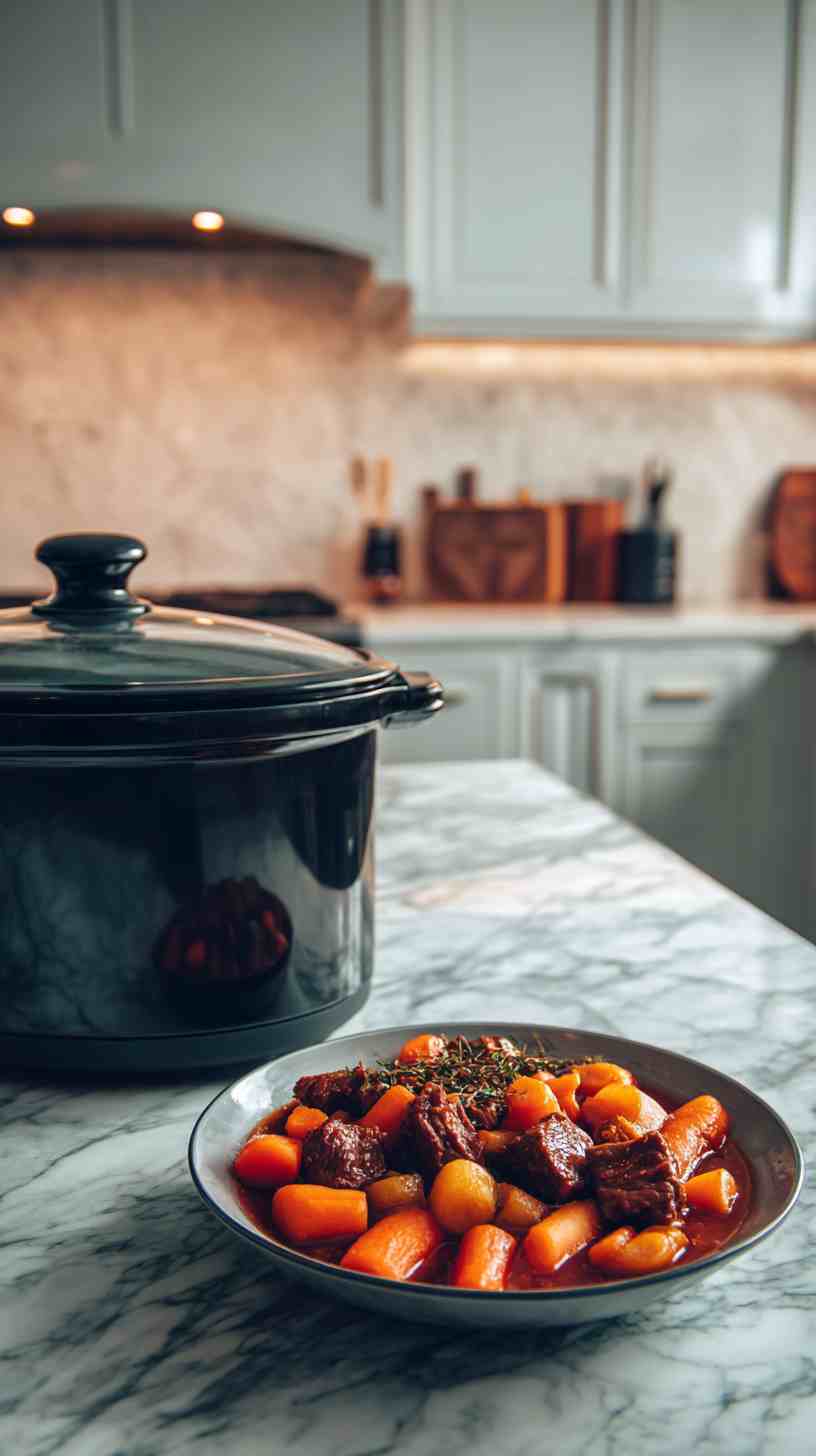 Chunky Crockpot Vegetable and Beef Braise