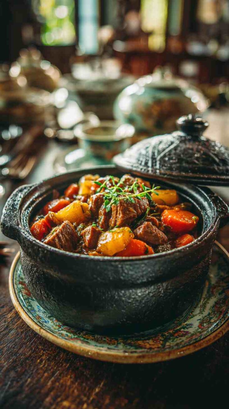Chunky Crockpot Vegetable and Beef Braise