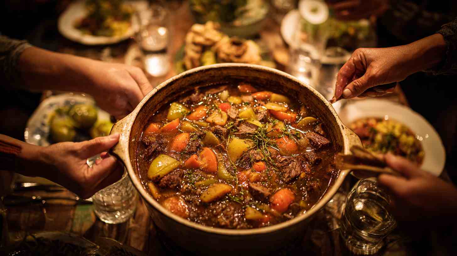 Chunky Crockpot Vegetable and Beef Braise