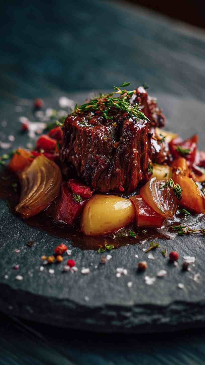 Chunky Crockpot Vegetable and Beef Braise