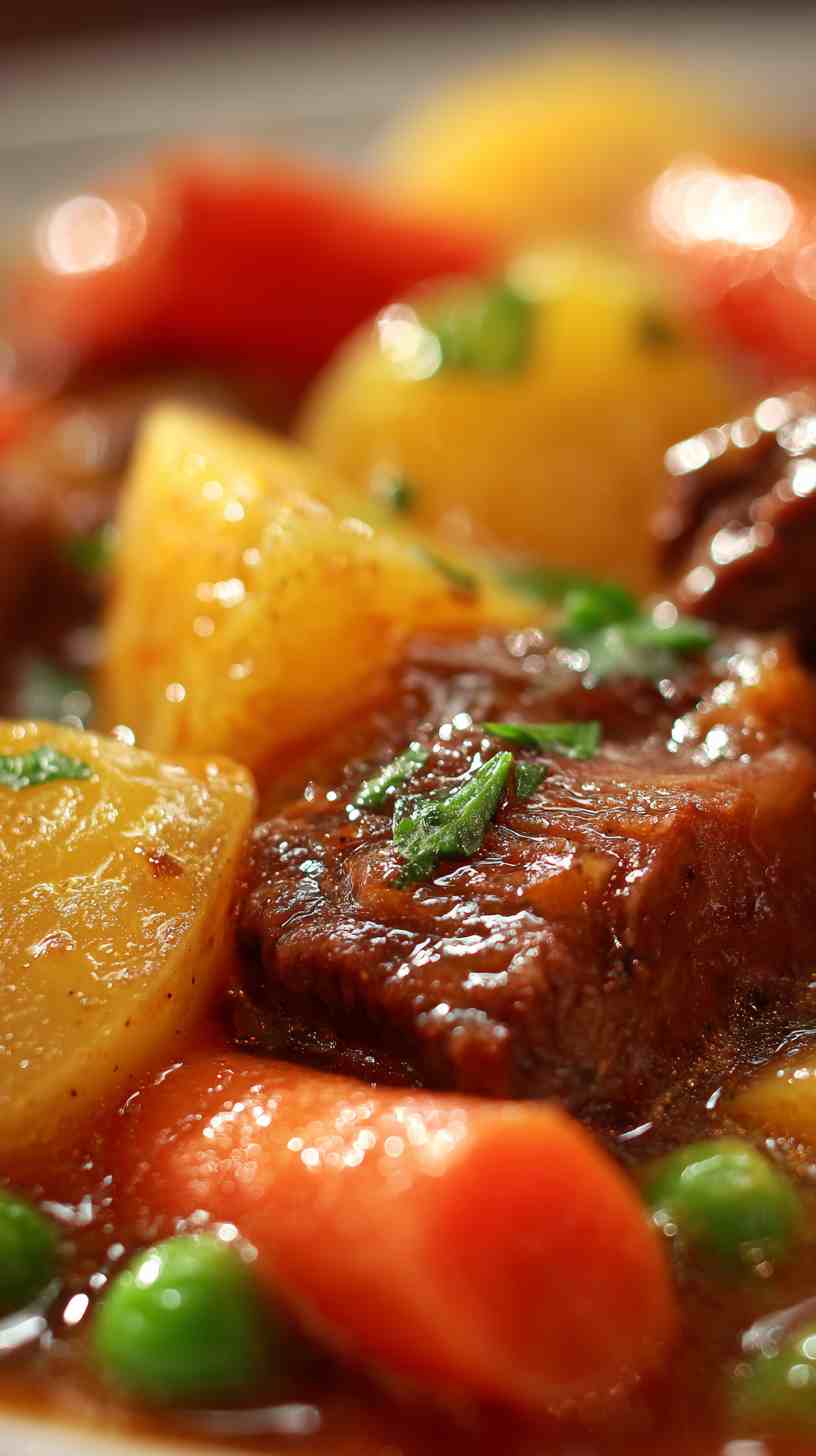 Chunky Crockpot Vegetable and Beef Braise