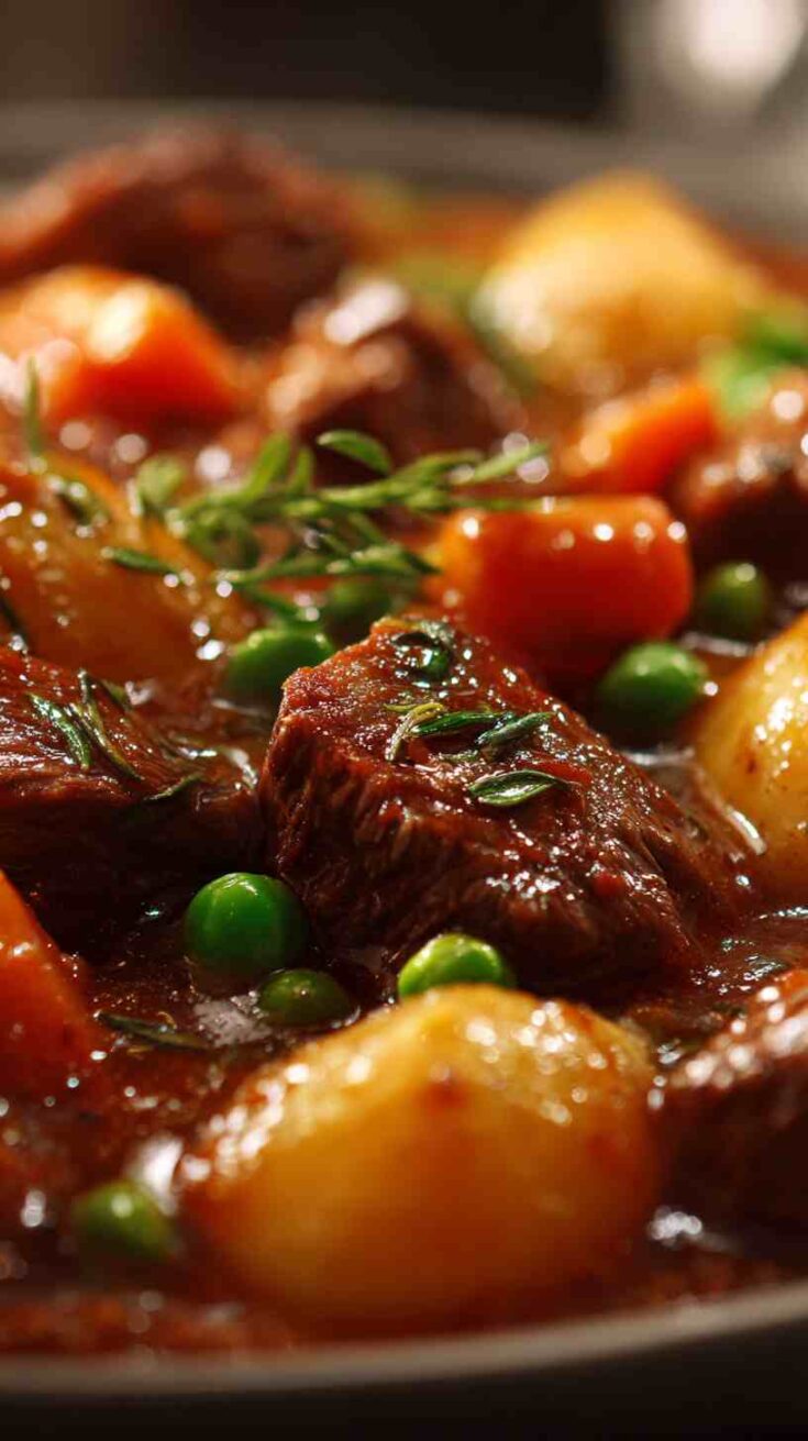 Chunky Crockpot Vegetable and Beef Braise