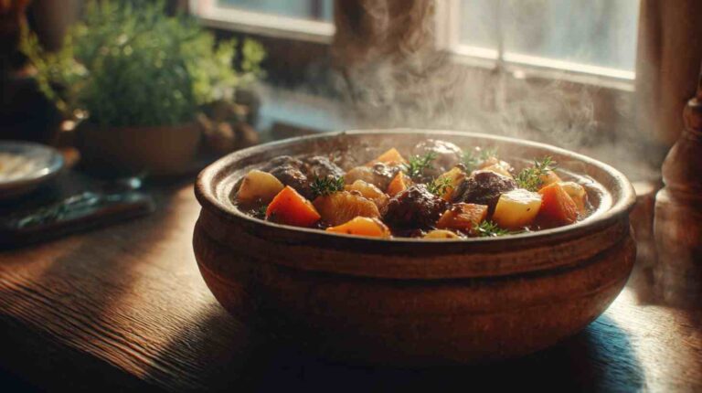 Classic Crockpot Beef Stew with Root Vegetables