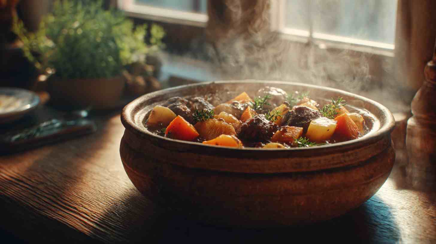 Classic Crockpot Beef Stew with Root Vegetables