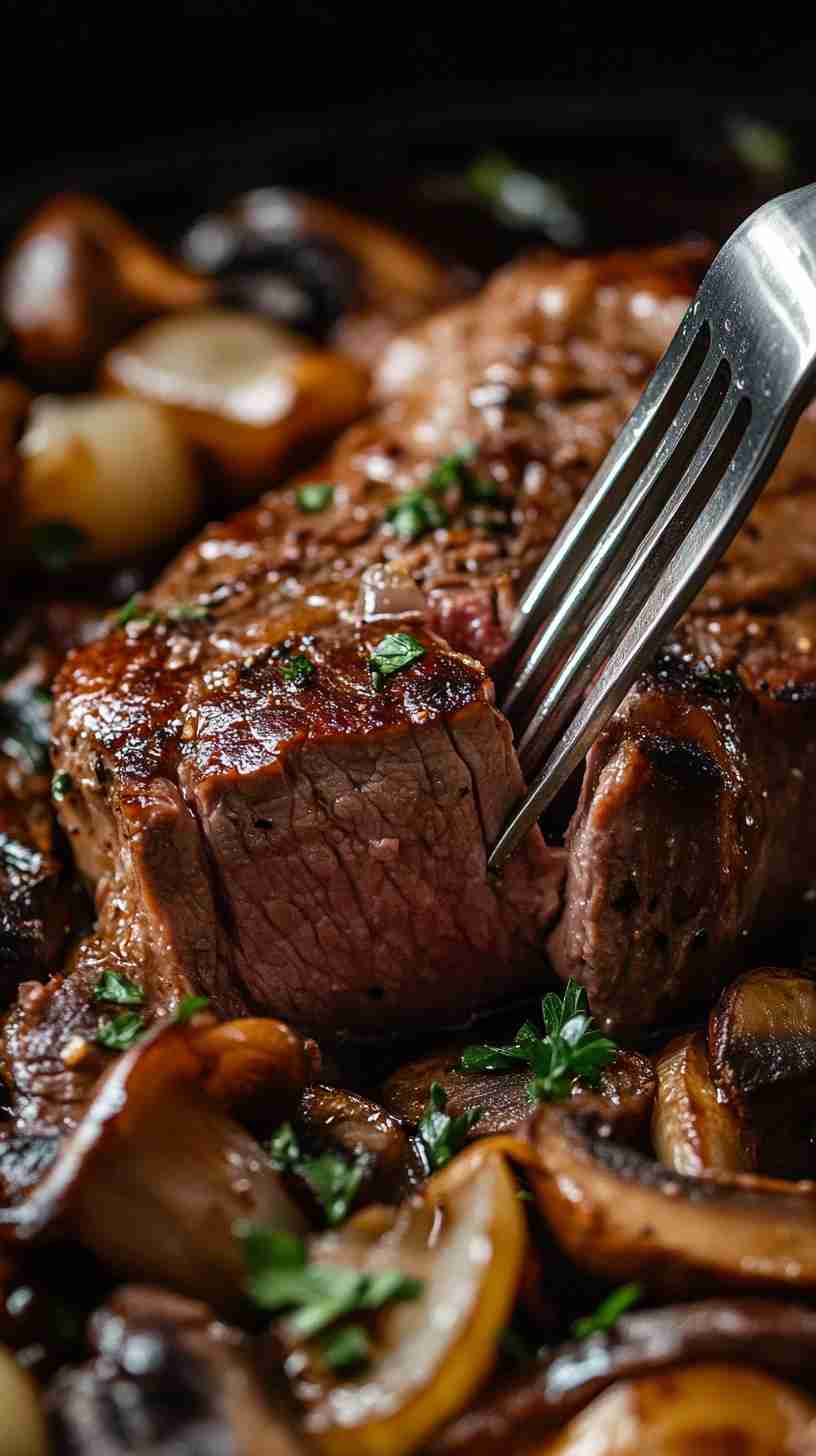 Classic Slow Cooker Arm Roast with Onions and Mushrooms