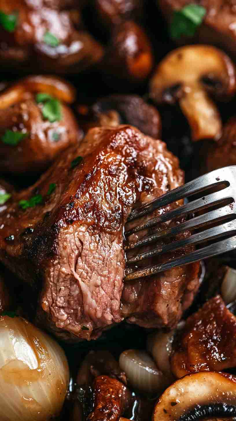 Classic Slow Cooker Arm Roast with Onions and Mushrooms