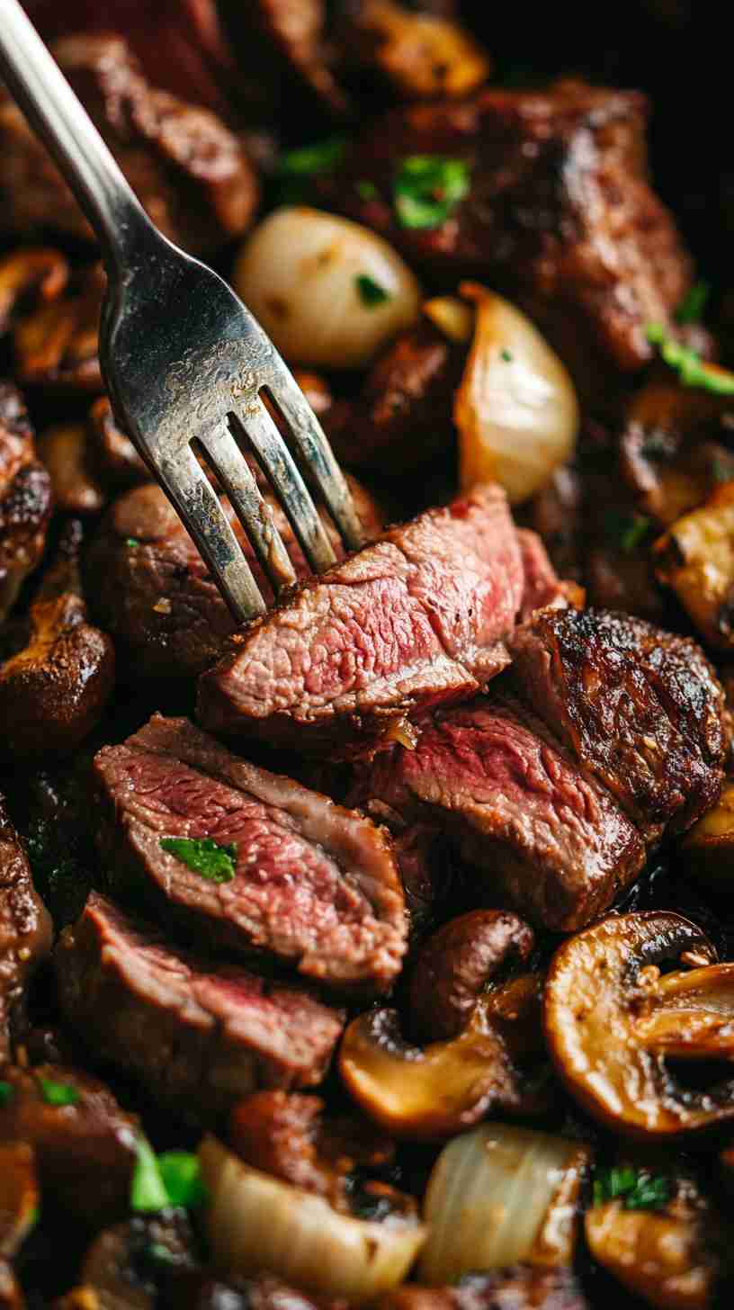 Classic Slow Cooker Arm Roast with Onions and Mushrooms