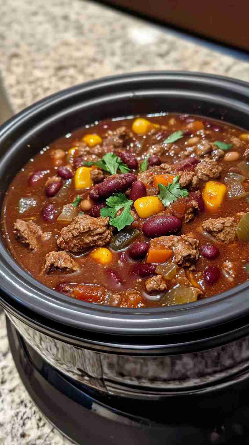Classic Slow Cooker Beef Chili
