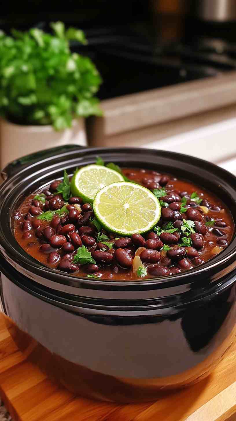 Classic Slow Cooker Black Beans with a Touch of Lime Classic Slow Cooker Black Beans with a Touch of Lime