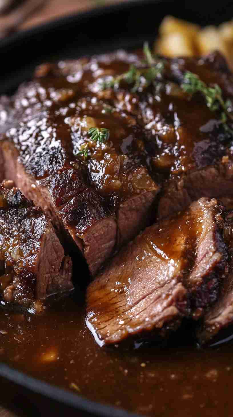 Comforting Arm Roast with Gravy in the Crock Pot