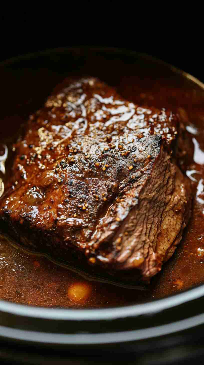Comforting Arm Roast with Gravy in the Crock Pot